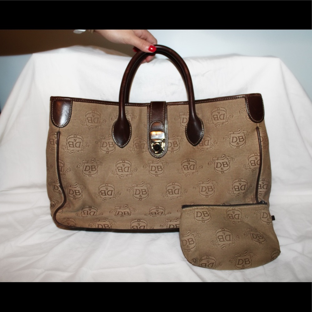 Vintage Dooney & Bourke Logo Satchel Bag